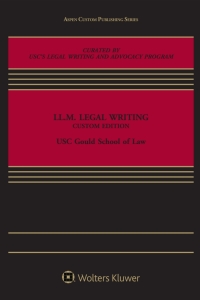 LL.M. Legal Writing (Custom Edition) - Image pdf with Ocr